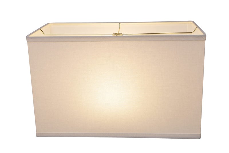 Aspen Creative 36005, Transitional Rectangular Hardback Shaped Spider Construction Lamp Shade in White, 8" + 16" wide (8" + 16") x (8" + 16") x 10" - Image 4